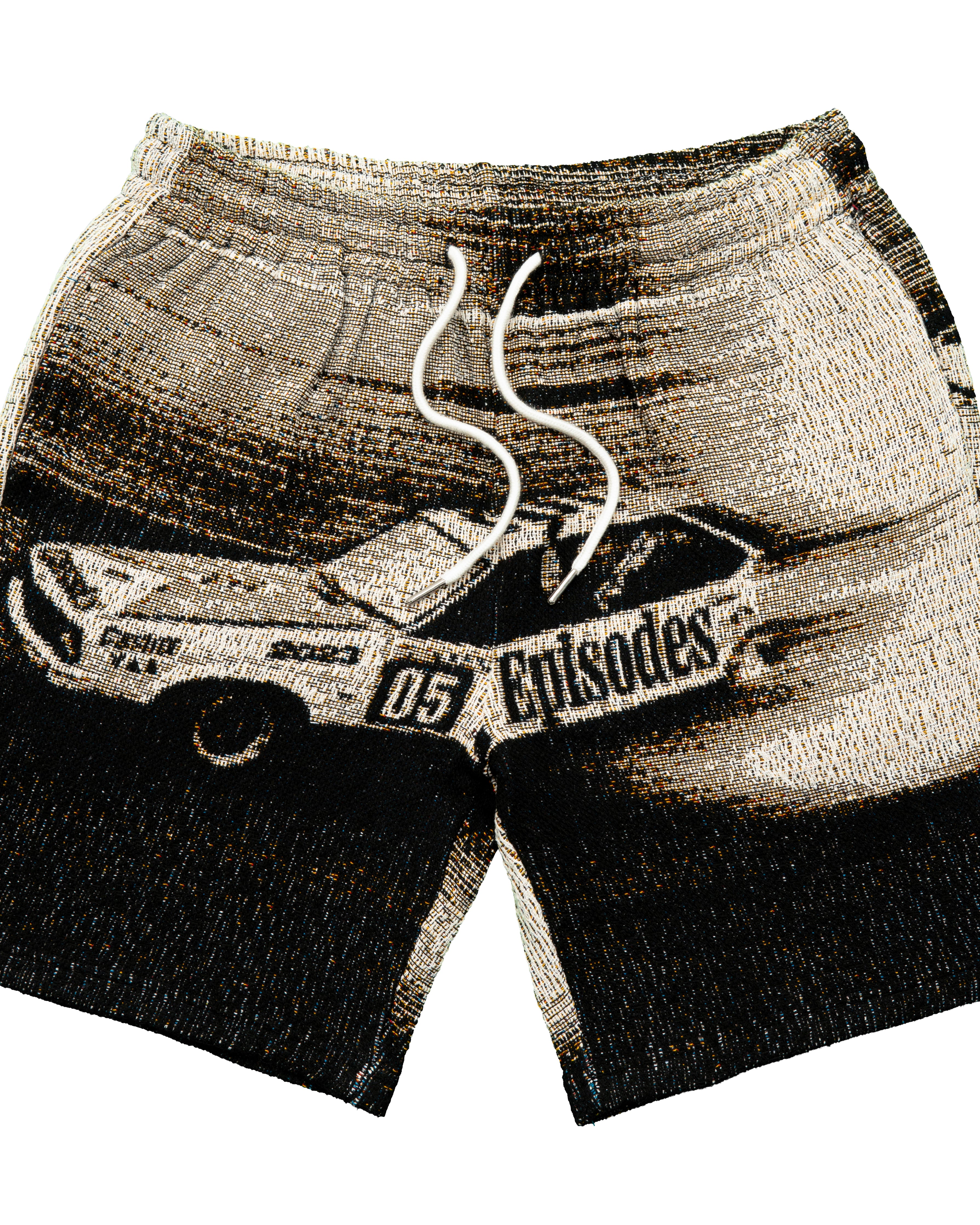 Custom one of one tapestry nascar fashion shorts